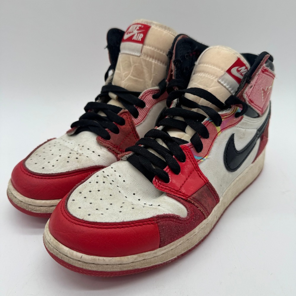 Air Jordan 1 Retro High OG Spider-Man Next Chapter Sneakers Youth 6Y Red White